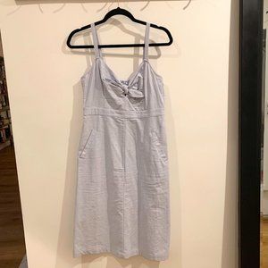 LUSH Linen Midi Dress with tie front